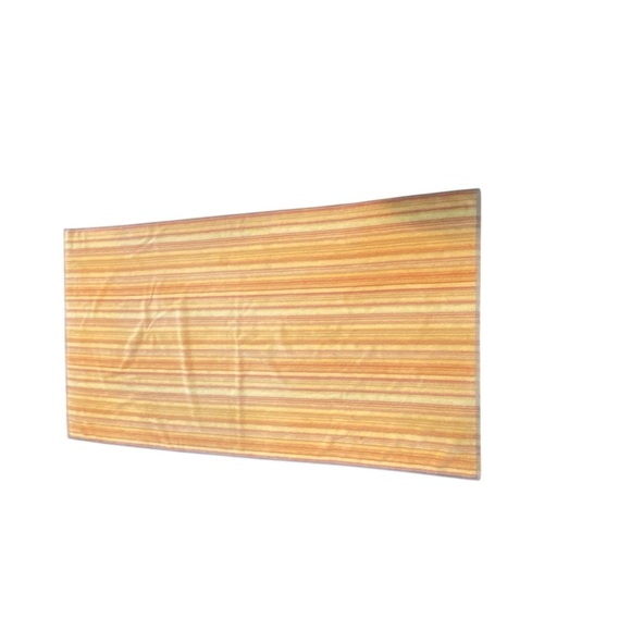 Crate&barrel oversized orange & yellow cotton striped beach towel - Picture 2 of 6